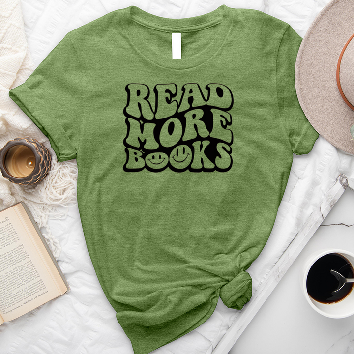 more books smile unisex tee