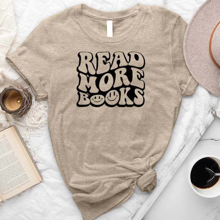 more books smile unisex tee