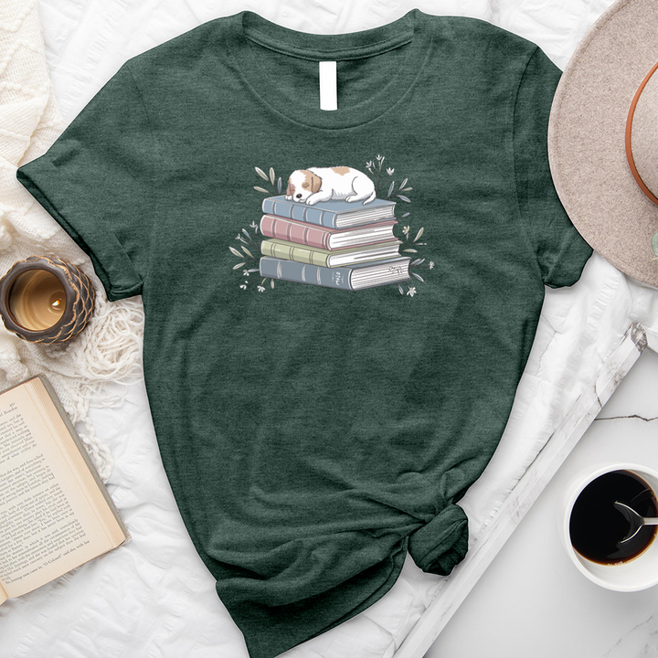 puppy books unisex tee