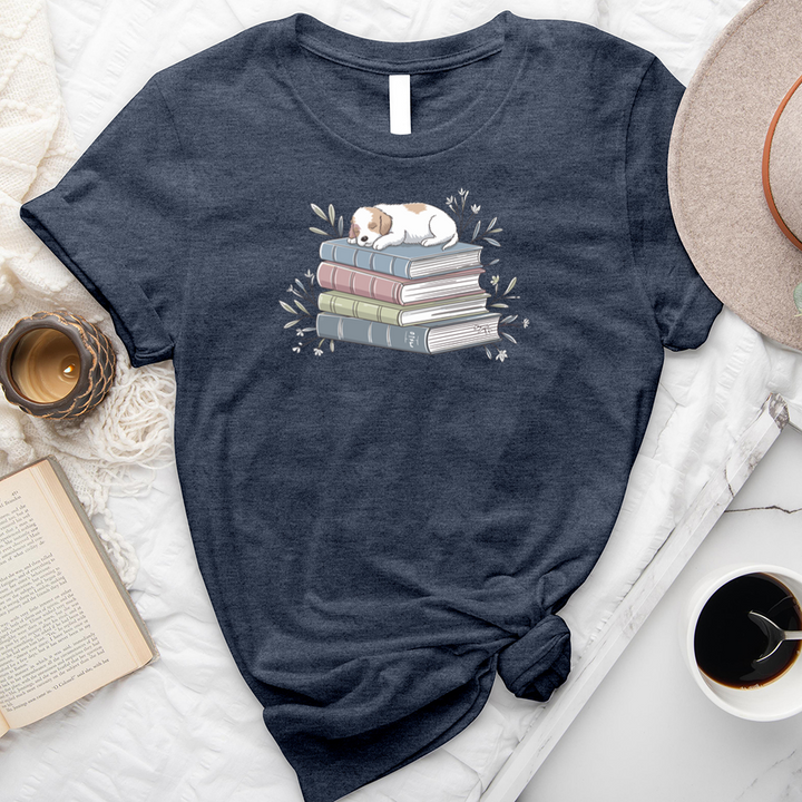 puppy books unisex tee