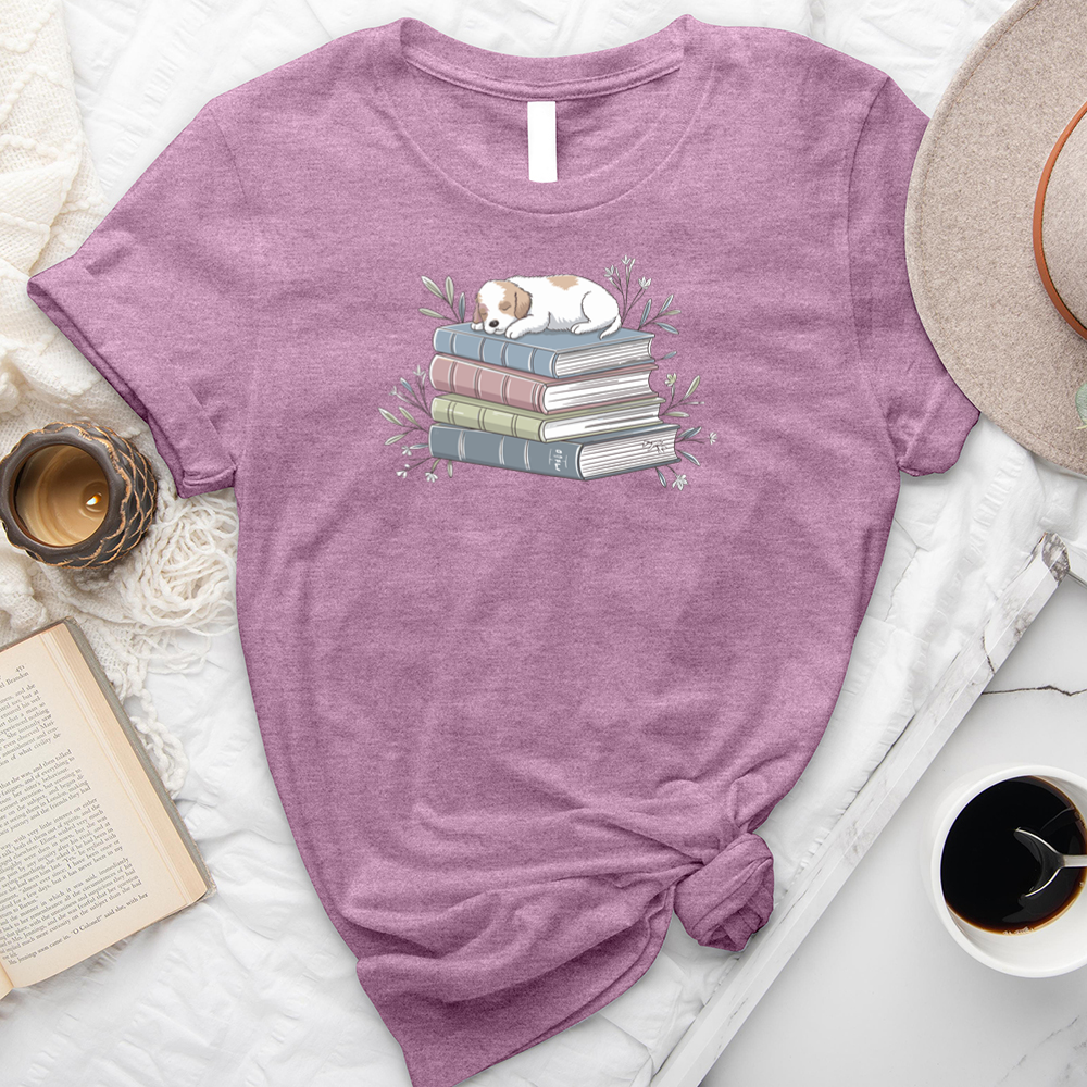 puppy books unisex tee