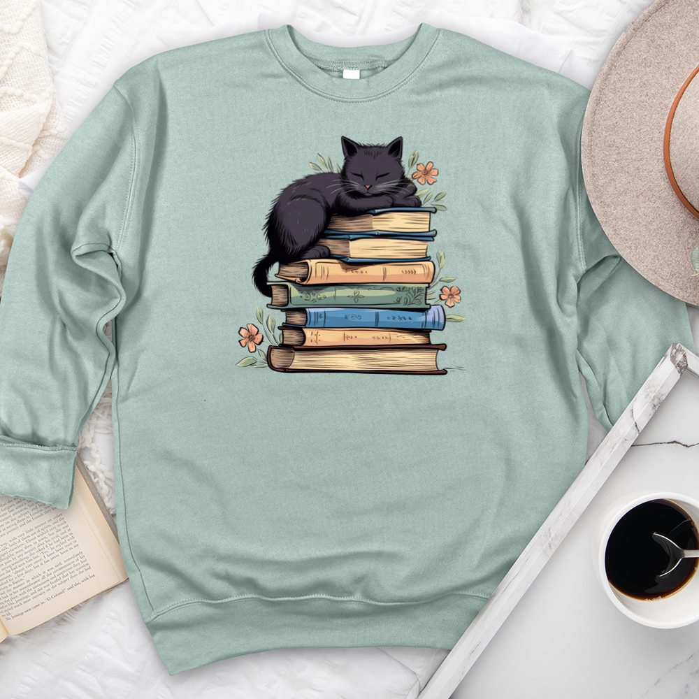 curl up and read premium crewneck sweatshirt