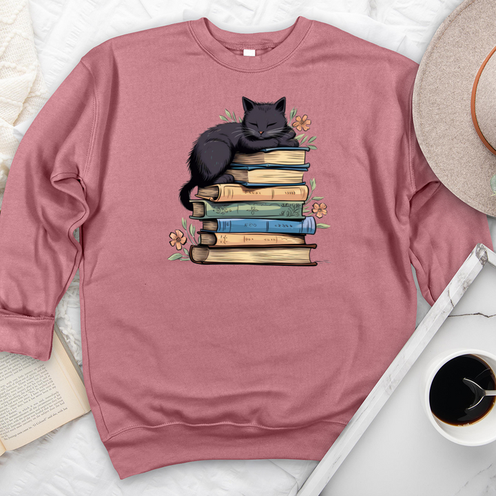 curl up and read premium crewneck sweatshirt