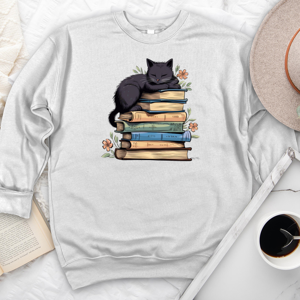 curl up and read premium crewneck sweatshirt