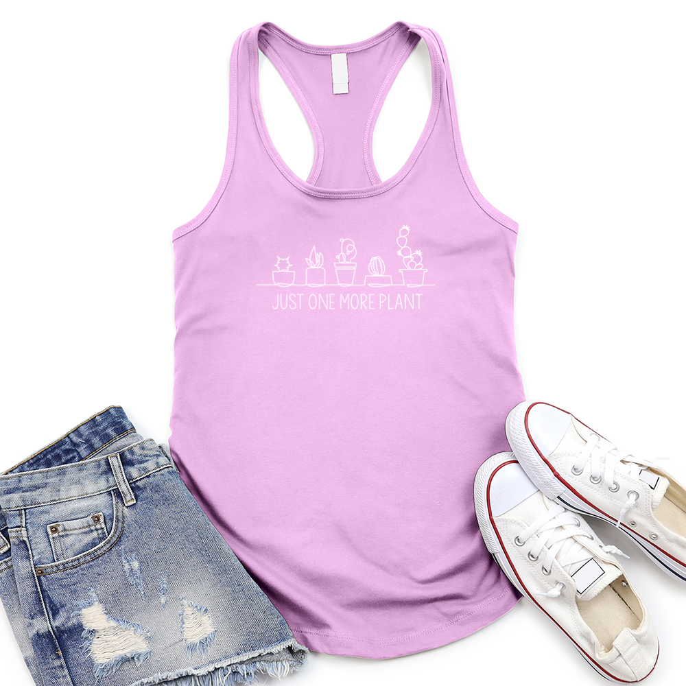 just one more plant women's racerback tank top