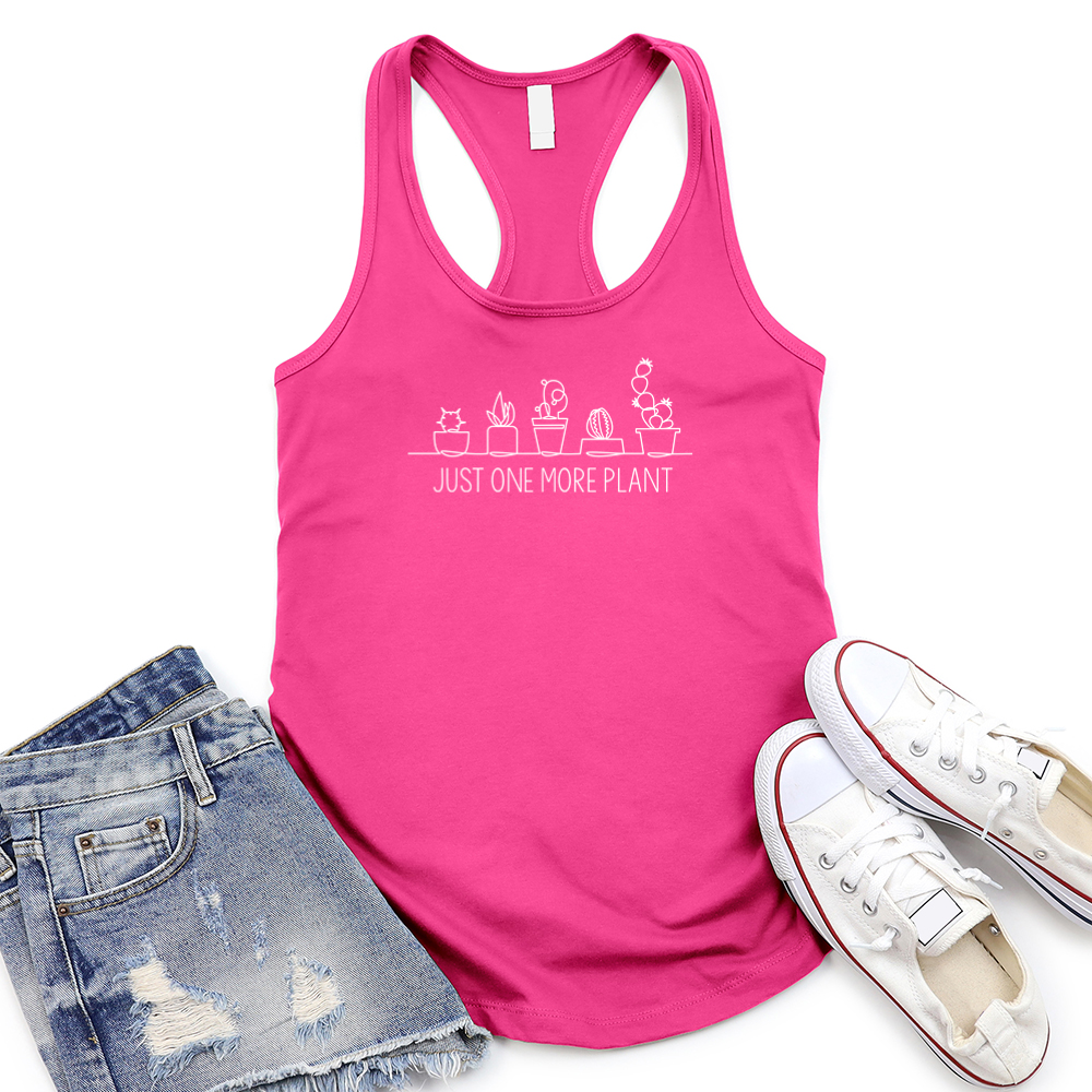 just one more plant women's racerback tank top