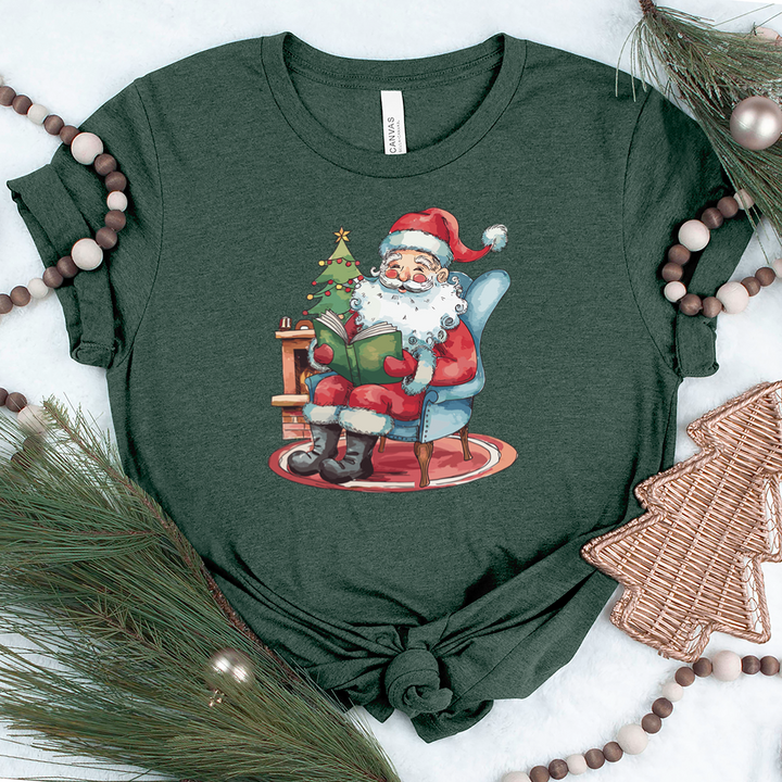 reading santa unisex tee