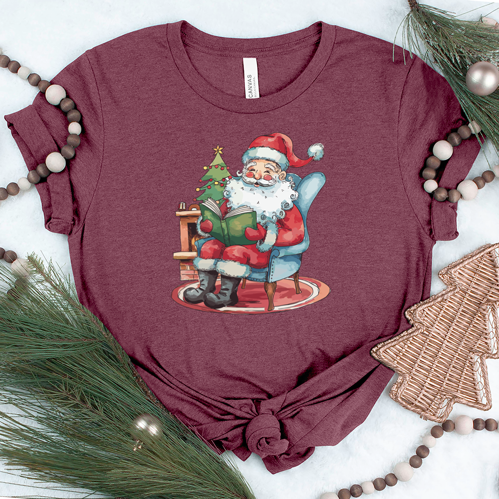 reading santa unisex tee