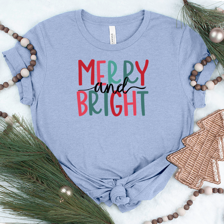 colorful merry and bright unisex tee