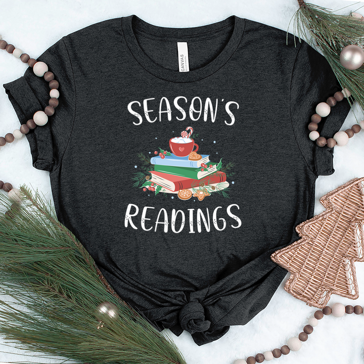 season's readings stack unisex tee