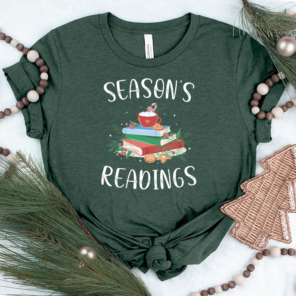 season's readings stack unisex tee