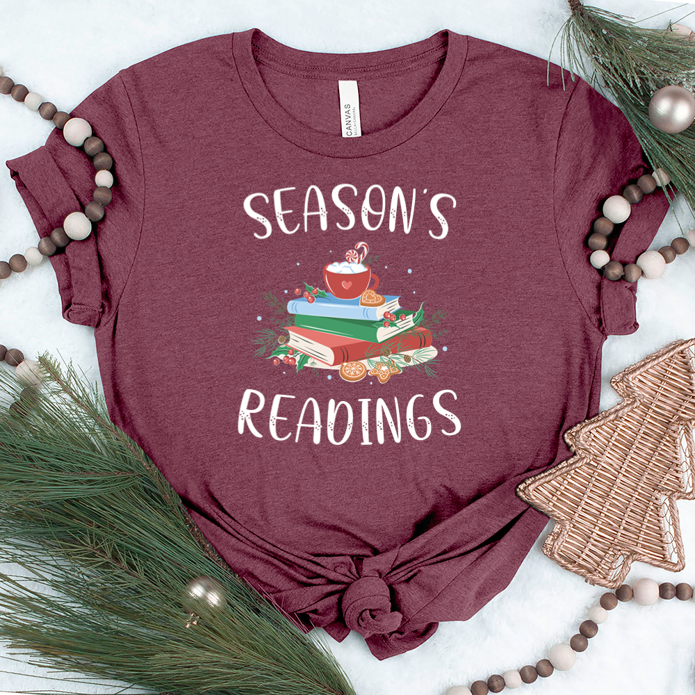 season's readings stack unisex tee