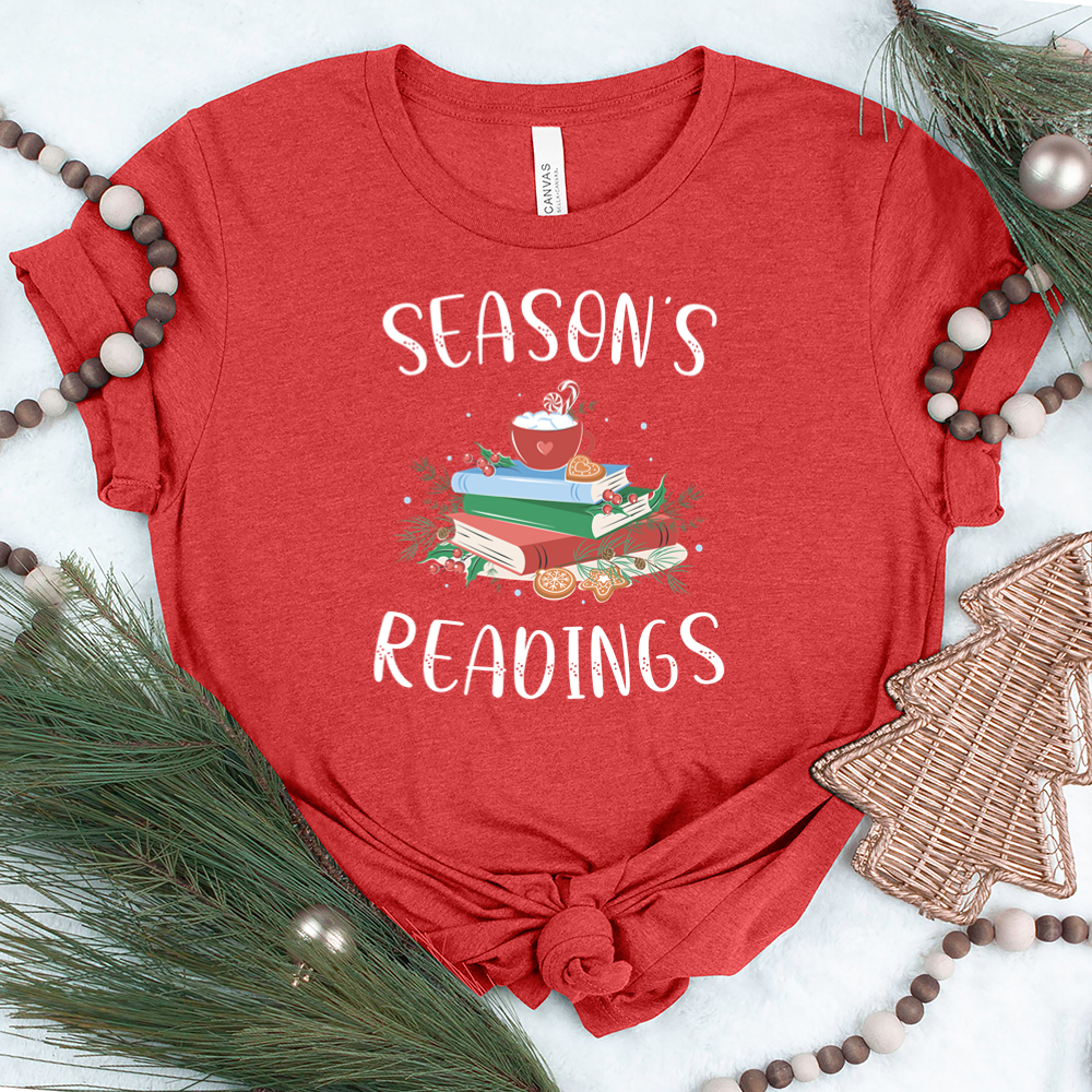 season's readings stack unisex tee