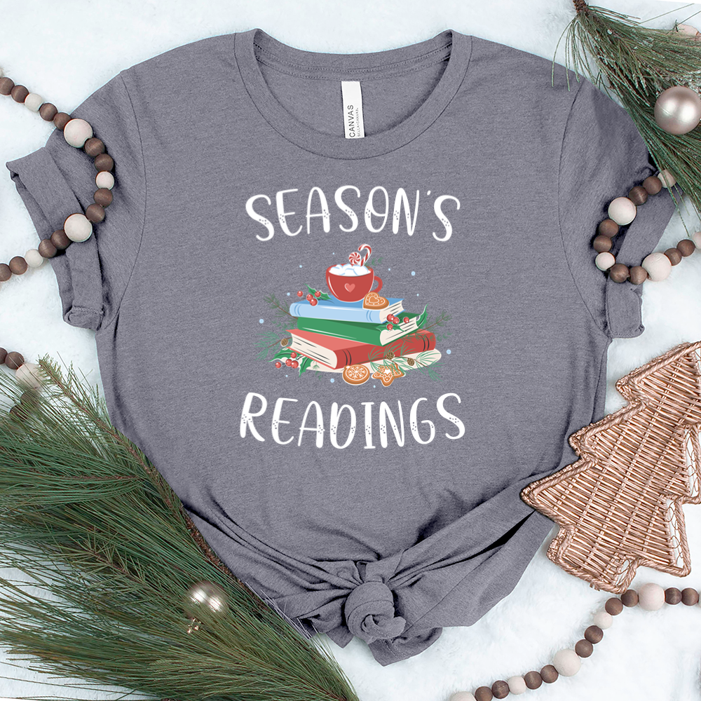 season's readings stack unisex tee