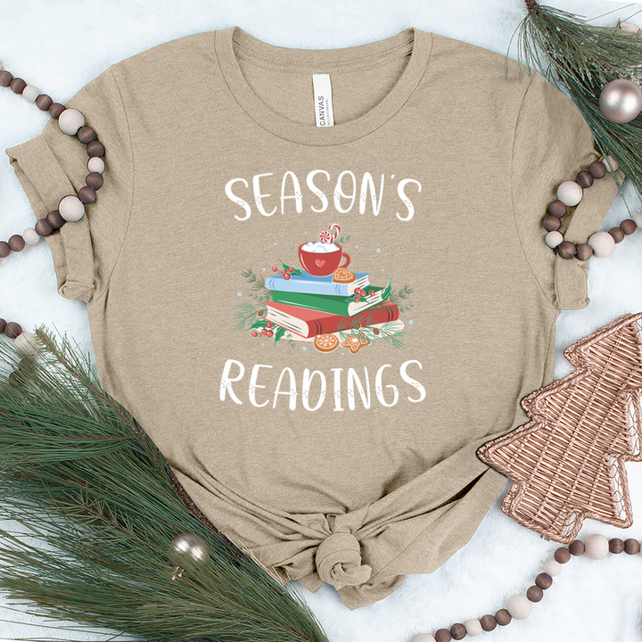 season's readings stack unisex tee