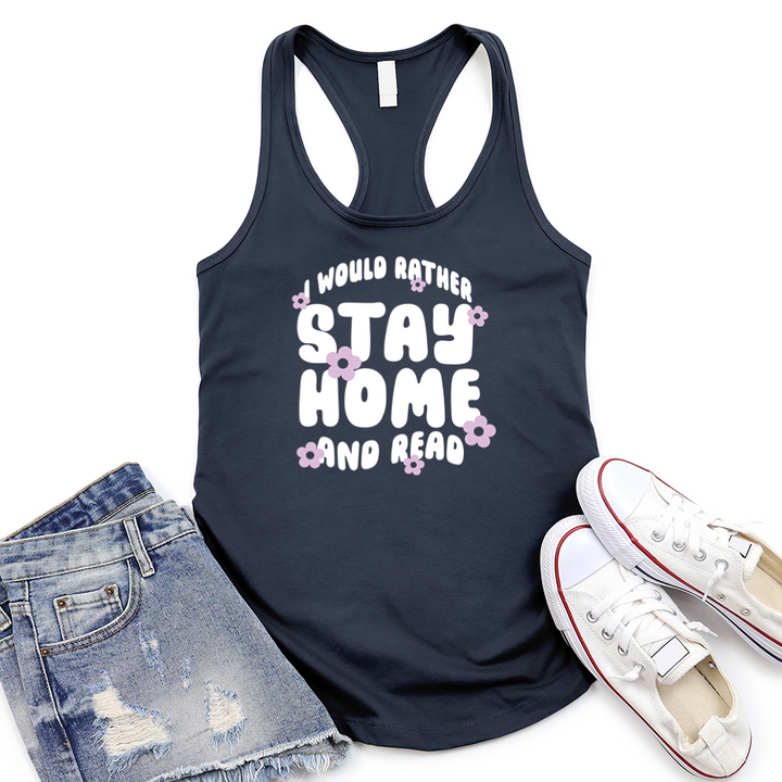 stay home women's racerback tank top