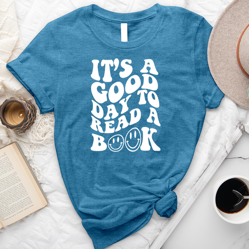 good day to read a book unisex tee