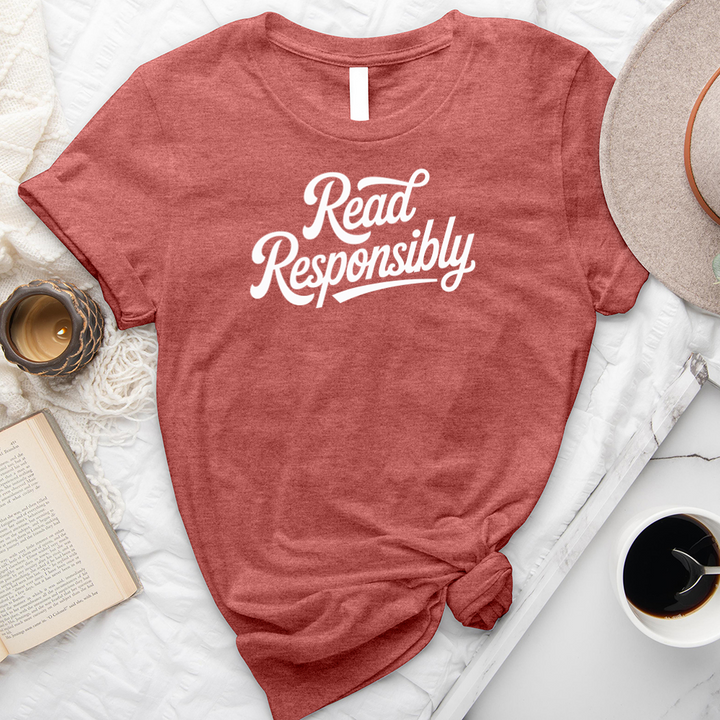 read responsibly text unisex tee