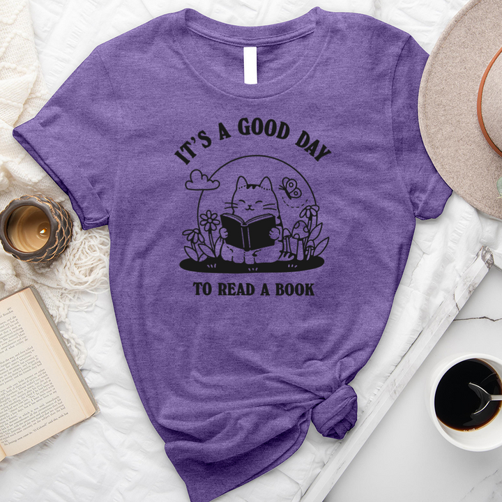 good day to read cat unisex tee