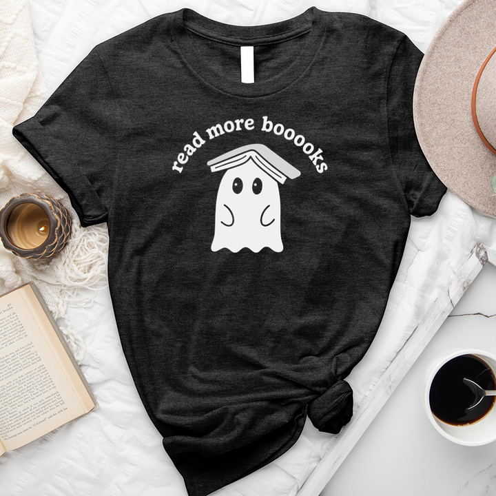 read more booooks ghost book hat unisex tee