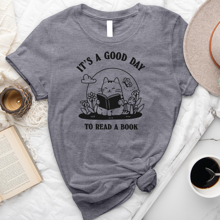 good day to read cat unisex tee