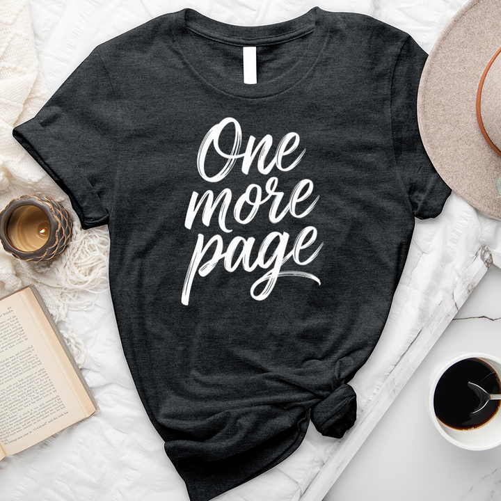 one more page text unisex tee