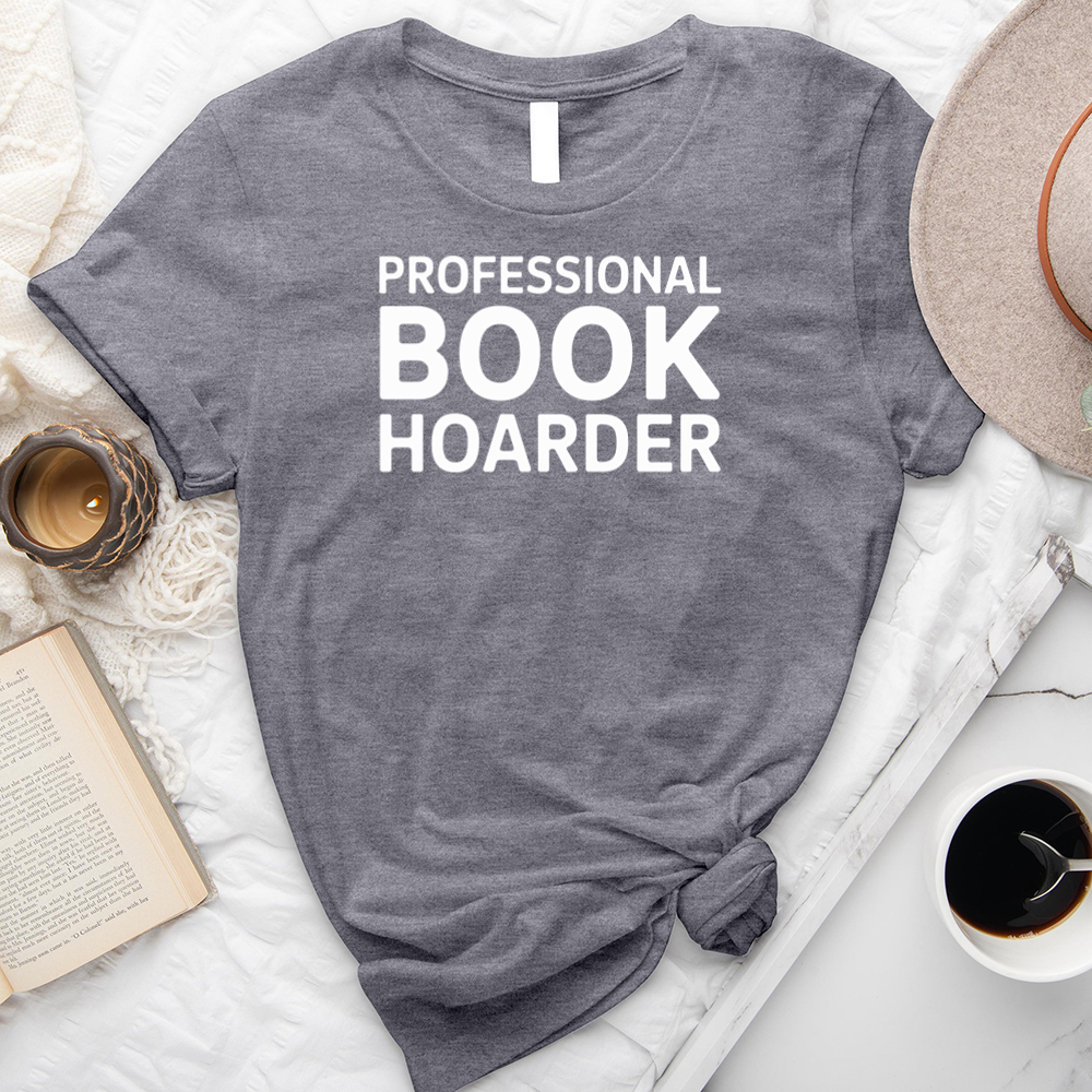professional book hoarder unisex tee