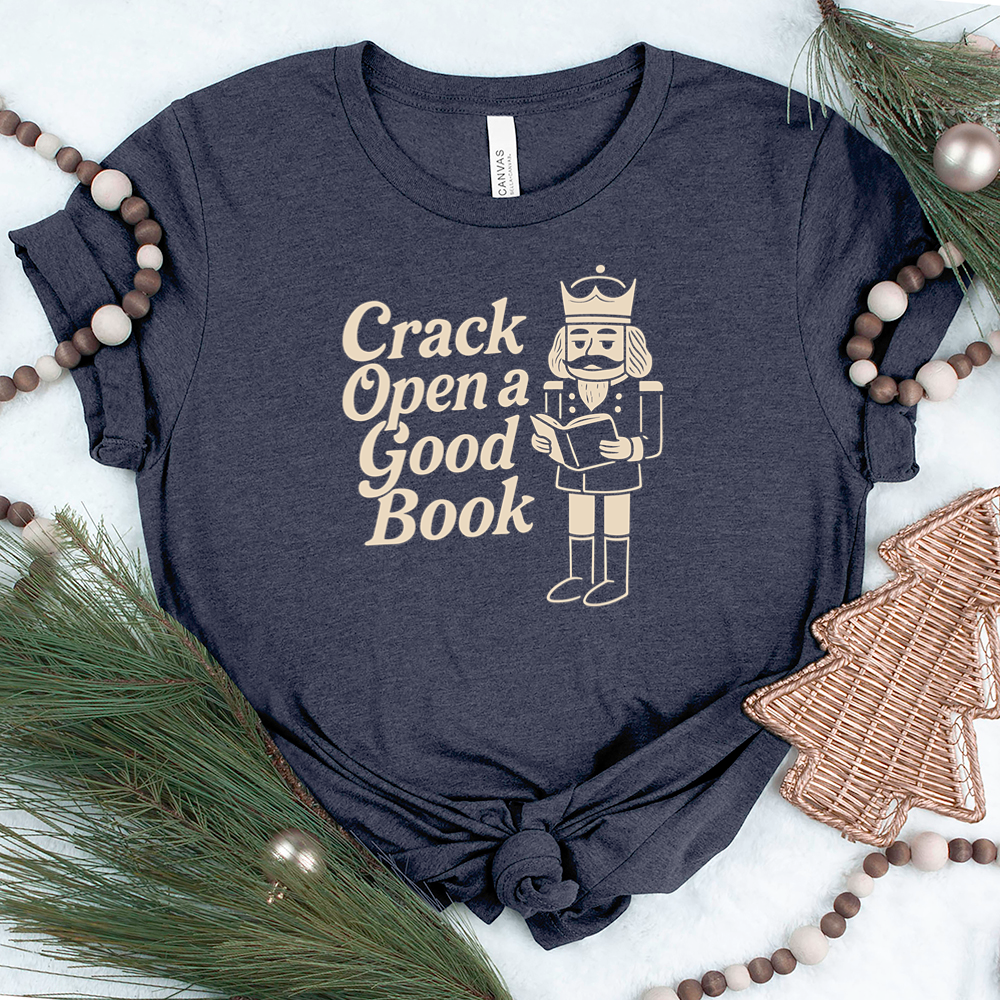 crack open a good book unisex tee