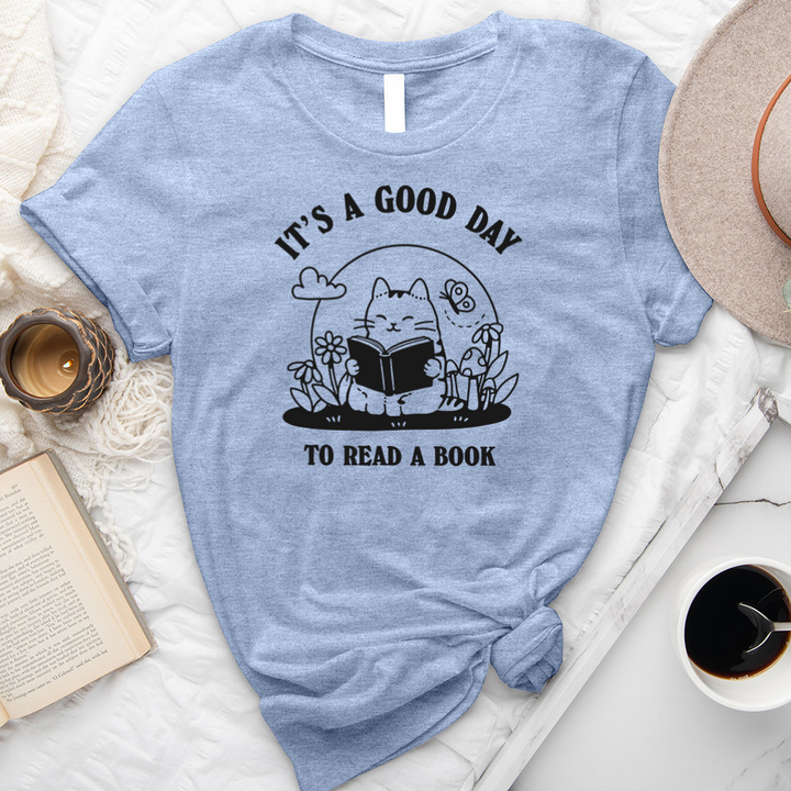 good day to read cat unisex tee