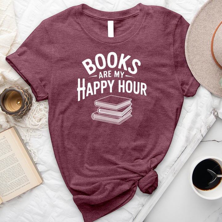 books are my happy hour unisex tee