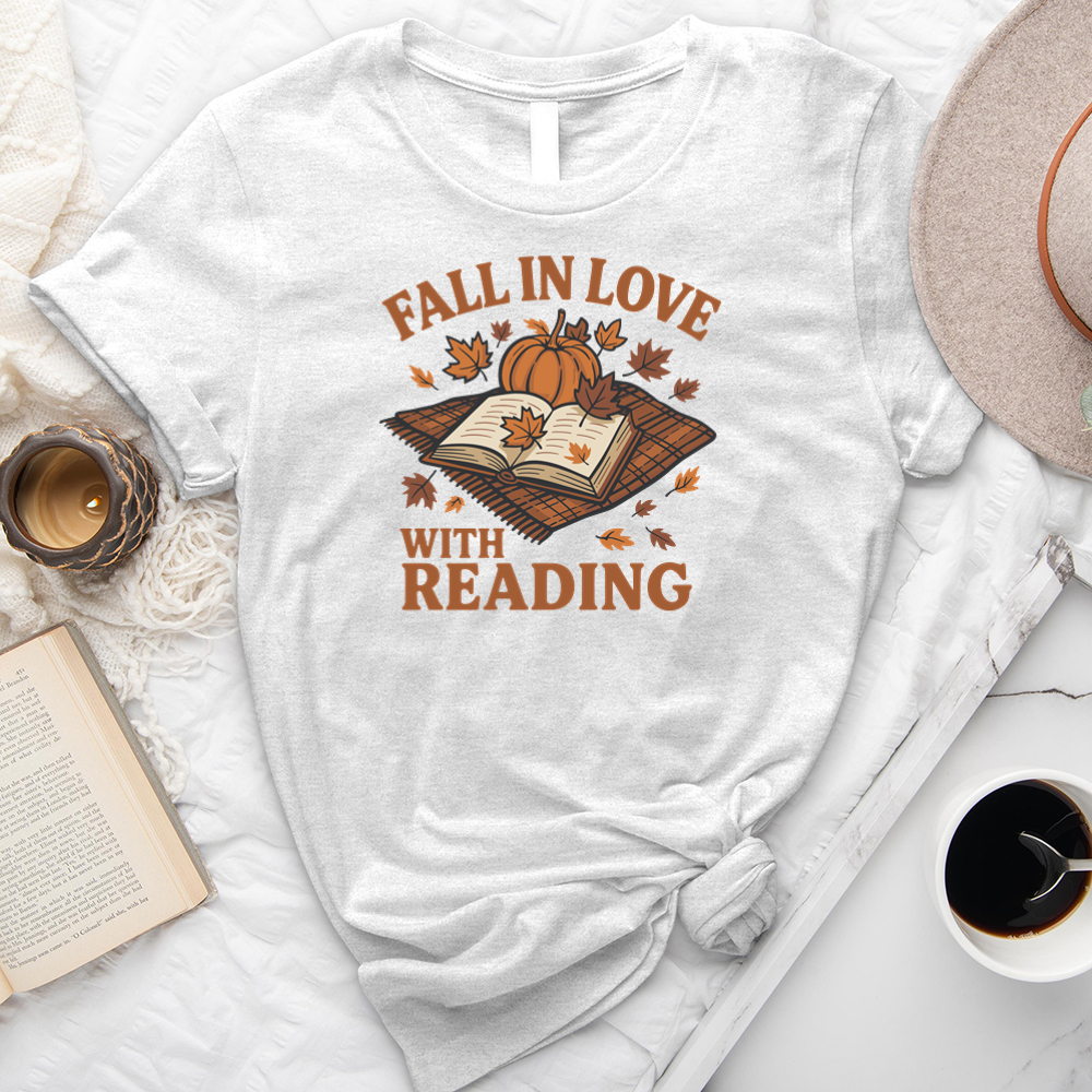 fall in love with reading picnic unisex tee