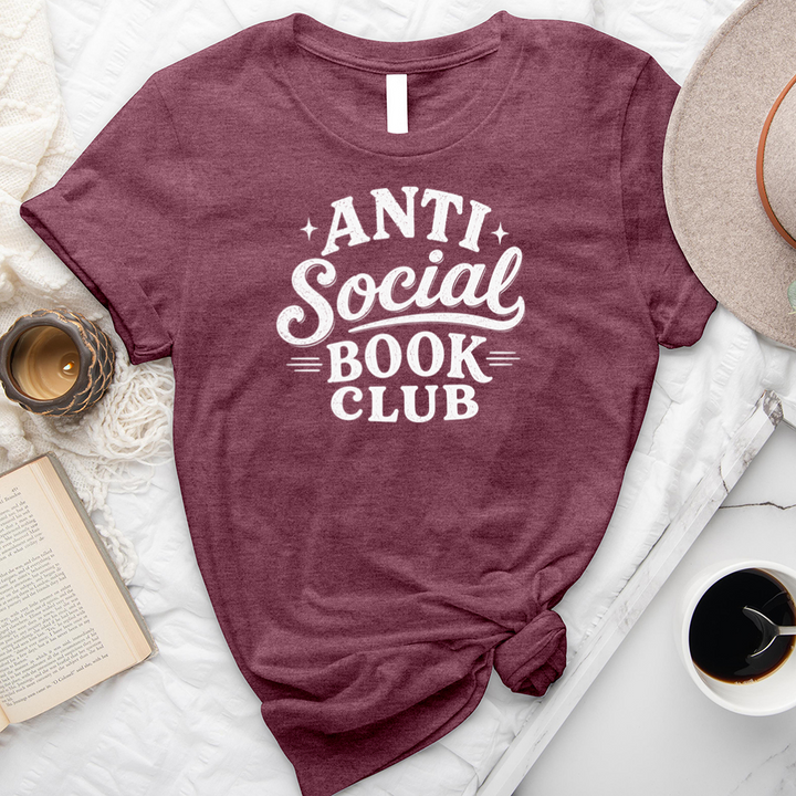 anti social book club unisex tee