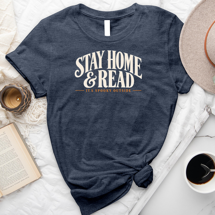stay home and read unisex tee