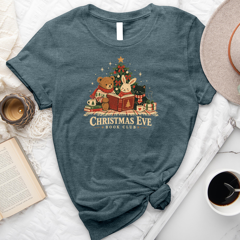 christmas eve book club unisex tee