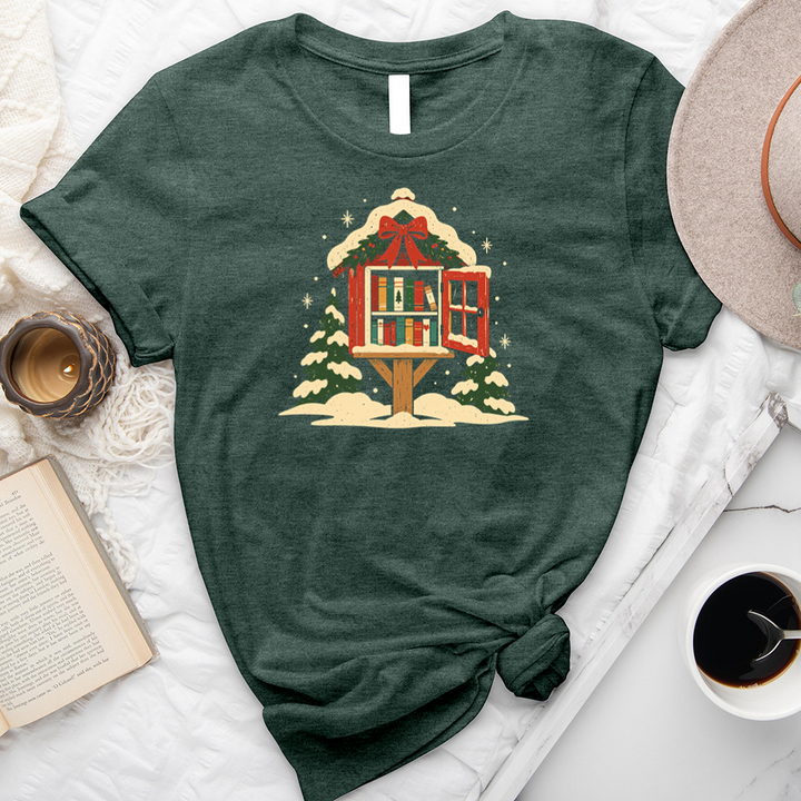 holiday little library unisex tee