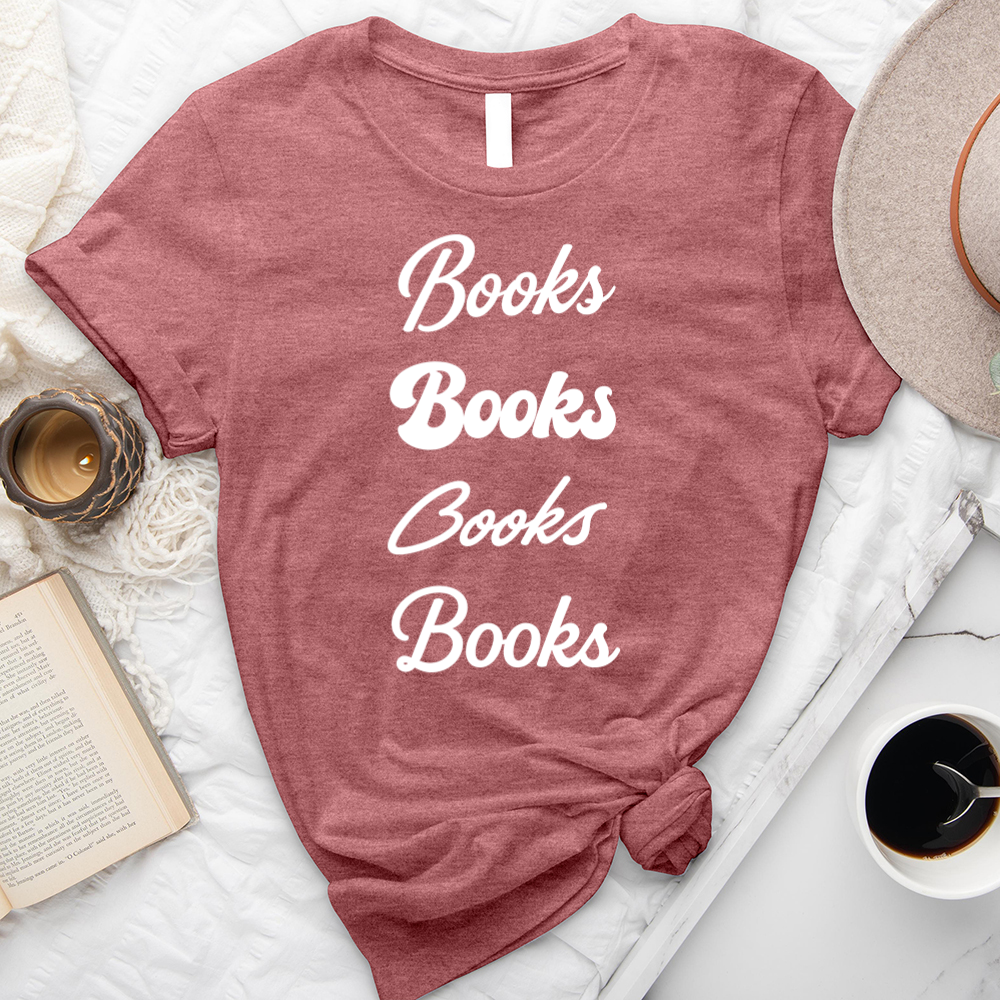 books books books fonts unisex tee
