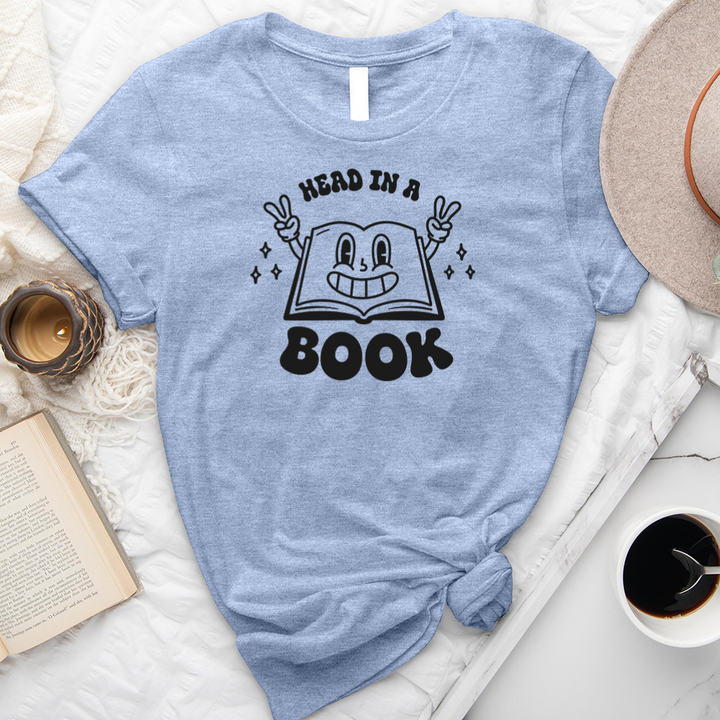 head in a book unisex tee