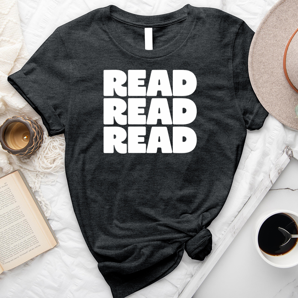 bold read read read unisex tee