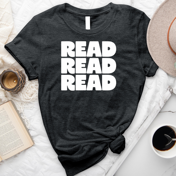 bold read read read unisex tee
