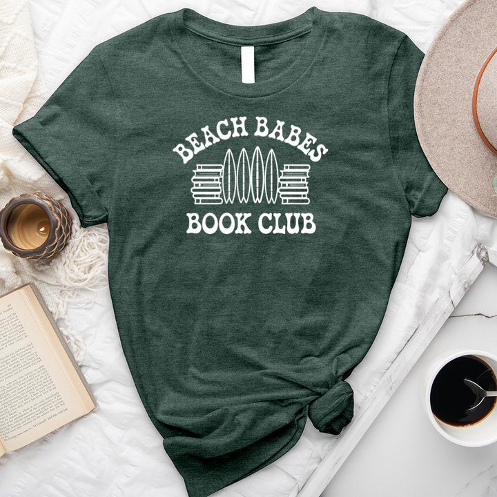 beach babes book club light unisex tee