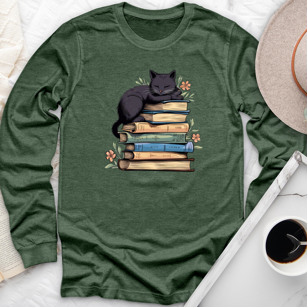 curl up and read unisex long sleeve tee