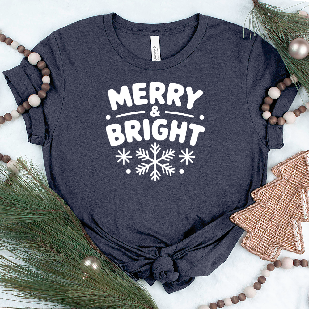 merry and bright flakes unisex tee