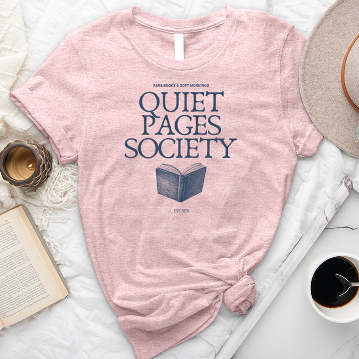 quiet pages society unisex tee