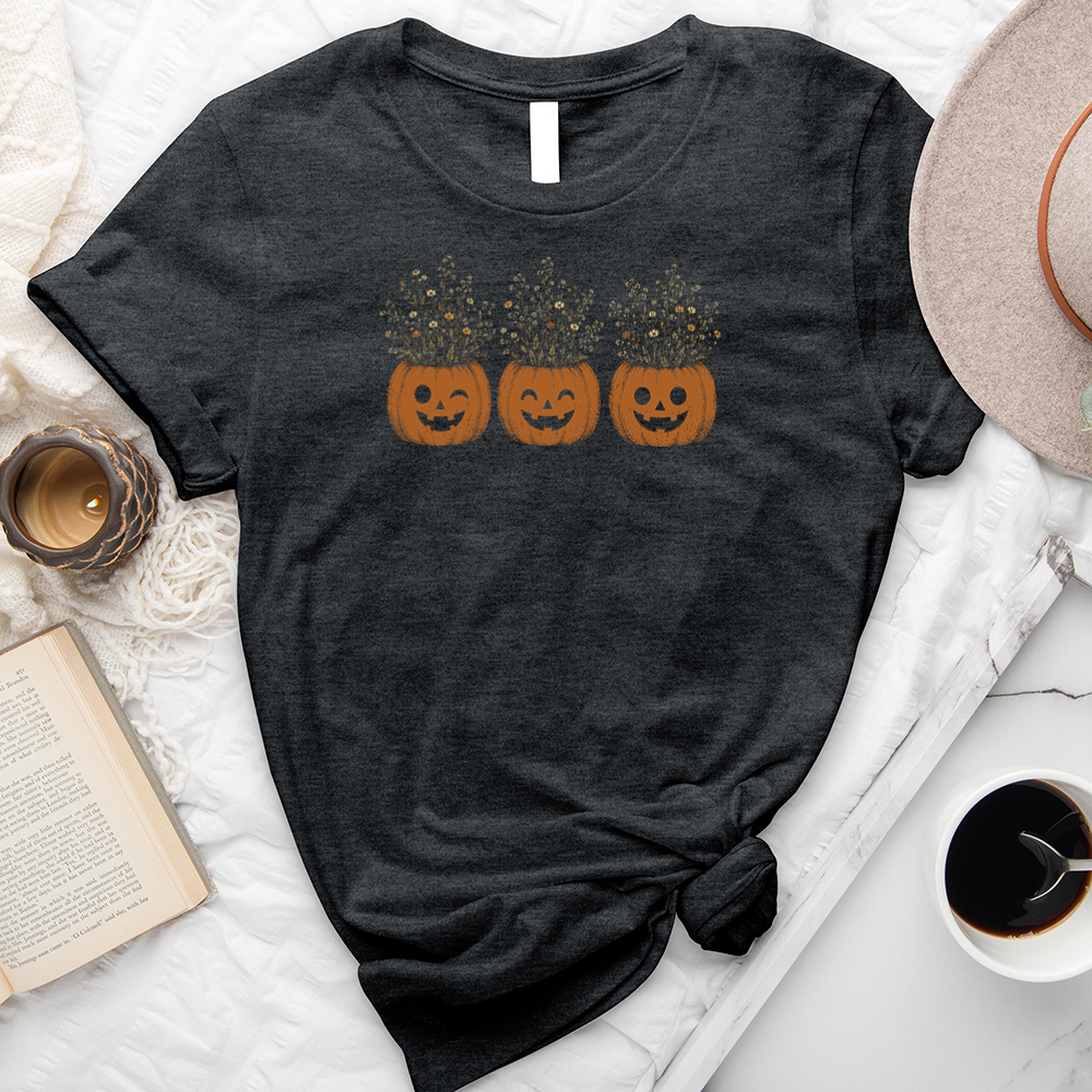 pumpkin flower pots unisex tee