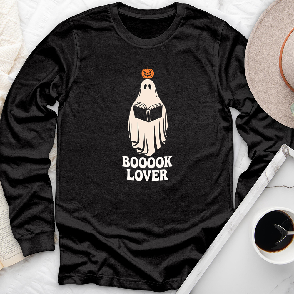 boook lover ghost long sleeve unisex tee