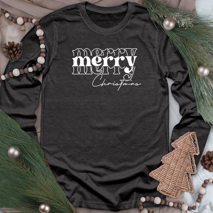 merry merry christmas long sleeve unisex tee
