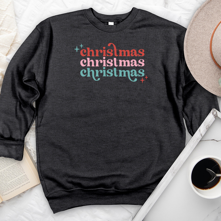colorful christmas premium crewneck sweatshirt
