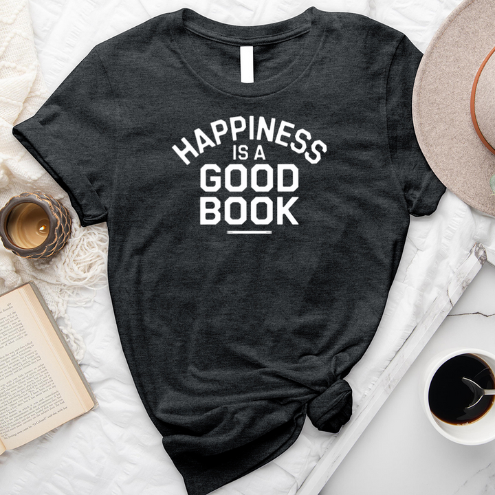 happiness is a good book unisex tee