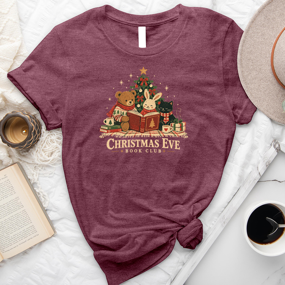 christmas eve book club unisex tee