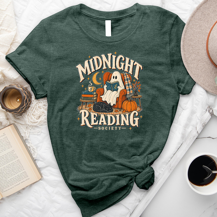 midnight reading society unisex tee